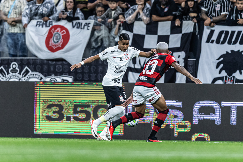 Wesley em ao durante jogo do Corinthians contra o Flamengo